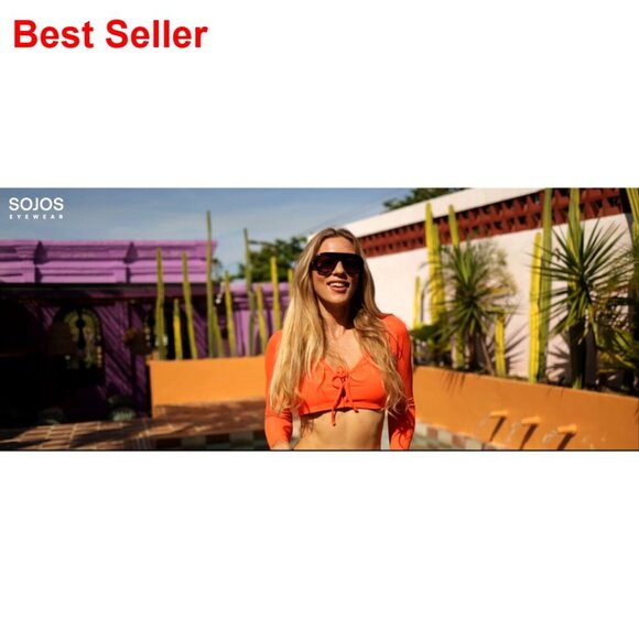 Oversized Polarized Aviator Sunglasses Retro 70s Style UV Protection main image 4